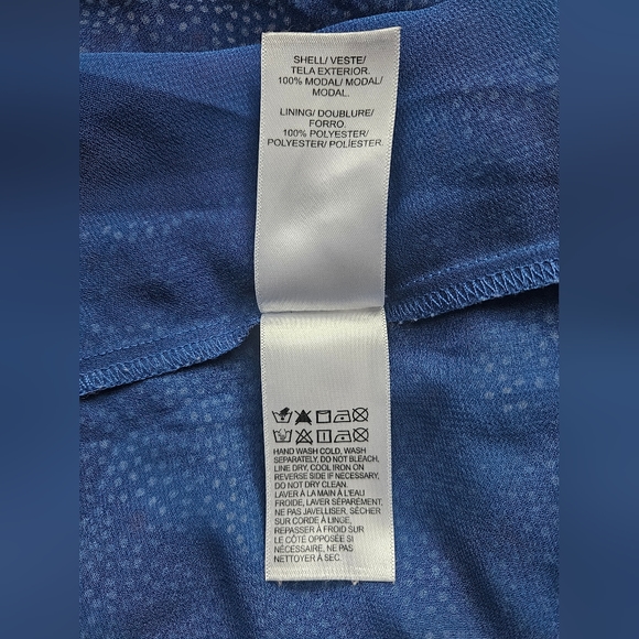 Lucky Brand  Midi Short Sleeves Blue Ruffle Dress White Red Polka-dots Size S - Picture 8 of 8